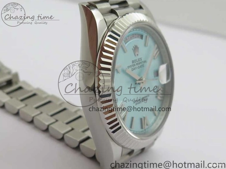 SS Dial 1:1 A2836 Tiffany SS Bracelet Maker Roman Date 40 Bp Blue Edition Day on Best 0412